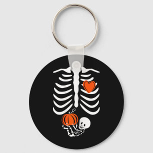 Zwangere Skelet Moeder Halloween Zwangerschap Sleutelhanger