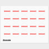 Zwangere stempel ronde sticker (Vel)