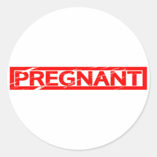 Zwangere stempel ronde sticker