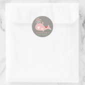 Zwangere Sticker van mammie roze Baby shower (Tas)