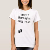 Zwangere Thanksgiving Shirt echt gelukkig mam t-sh (Voorkant)