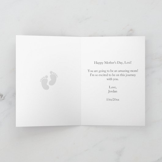 Zwangere verwachting dat mama een verkoute Moederd Kaart (Binnen)