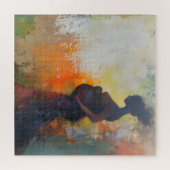 Zwangere Vrouw Abstracte Kunst Legpuzzel (Horizontaal)