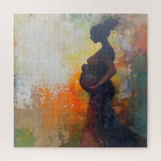 Zwangere Vrouw Abstracte Kunst Legpuzzel (Verticaal)