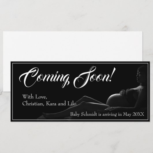Zwangere vrouw - Binnenkort beschikbaar, aankondig (Voorkant / Achterkant)