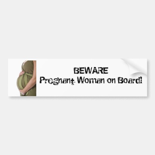 Zwangere vrouw bumpersticker (Voorkant)
