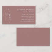 Zwangere vrouw Illustratie, gewoon moderne Busine Visitekaartje (Voorkant / Achterkant)