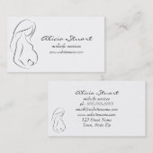 Zwangere vrouw in de baarmoeder visitekaartje (Voorkant / Achterkant)