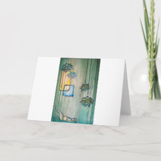 Zwangere Vrouw met de Bloemen van Lotus Kaart