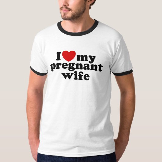 Zwangere vrouw t-shirt (Voorkant)