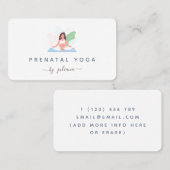 Zwangere vrouw Yoga Instructor Minimalist Boheems Visitekaartje (Voorkant / Achterkant)