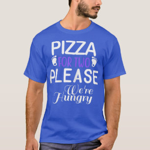 Zwangere vrouwen Baby Voetafdruk Pizza Lover22 T-shirt