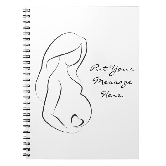 Zwangere vrouwen Belly Heart Pregnancy Journal Notitieboek (Voorkant)