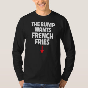 Zwangere vrouwen De pomp wil Franse boerenkooi T-shirt