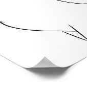 Zwangere vrouwen Lijn Kunst Modern Minimalistisch  Poster (Hoek)