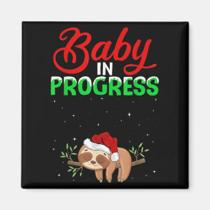 Zwangere Vrouwen Luiaard Zwangerschap Aankondiging Magneet