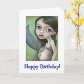 Zwangere zeemeermin kaart (Gele Bloem)