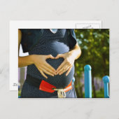 Zwangeren buik aankondigingskaart (Voorkant / Achterkant)