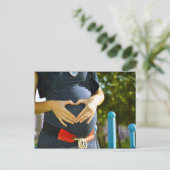 Zwangeren buik aankondigingskaart (Staand voorkant)