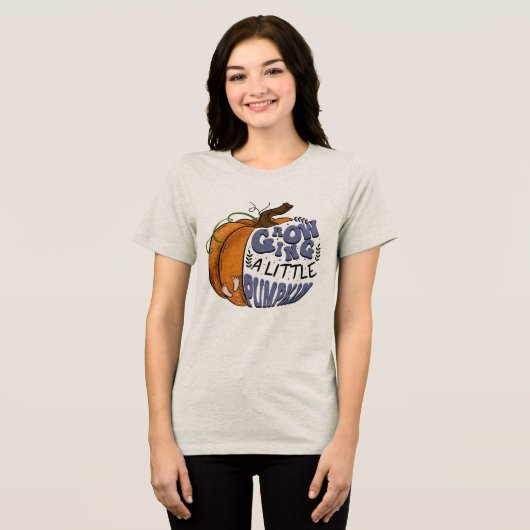 Zwangeren Halloween Tri-Blend Shirt (Voorkant volledig)
