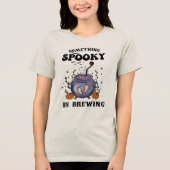 Zwangeren Halloween Tri-Blend Shirt (Voorkant)