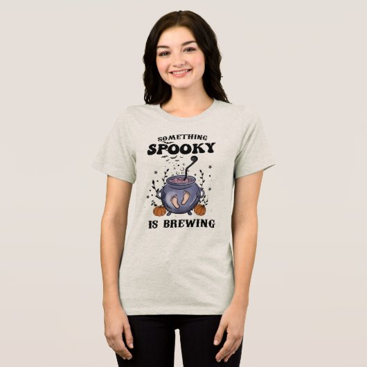 Zwangeren Halloween Tri-Blend Shirt (Voorkant volledig)