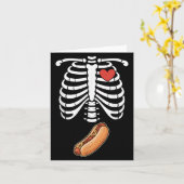 Zwangerschaft Skelet Hotdog Buik Bump Ribbenkast H Kaart (Gele Bloem)