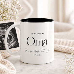 Zwangerschafts aankondigingsgeschenk voor Oma Tweekleurige Koffiemok