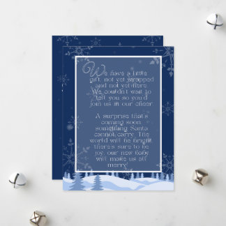 Zwangerschaftsaankondiging Gedicht | Platte Kerstk Feestdagenkaart