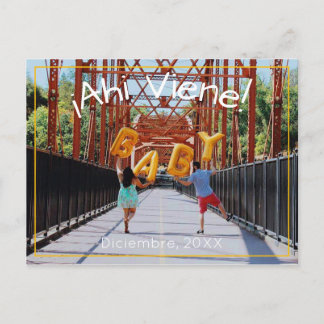 Zwangerschaftsaankondiging in het Spaans Aankondigingskaart