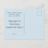 Zwangerschaftsaankondiging in het Spaans Aankondigingskaart (Achterkant)