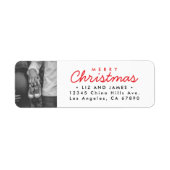 Zwangerschaftsaankondiging Kerst Retouradres Etiket (Voorkant)