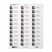 Zwangerschaftsaankondiging Kerst Retouradres Etiket (Full Sheet)