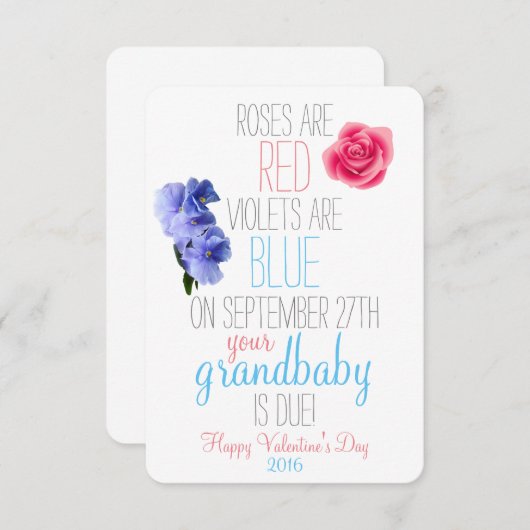 Zwangerschap Aankondiging (Voorkant / Achterkant)