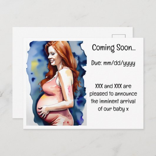 Zwangerschap Aankondiging (Voorkant / Achterkant)