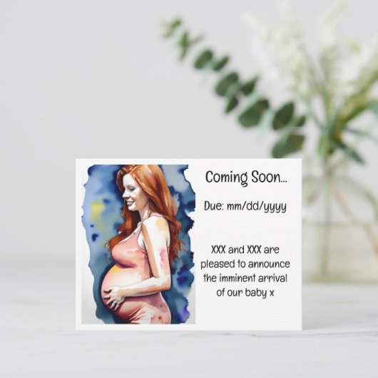 Zwangerschap Aankondiging (Staand voorkant)