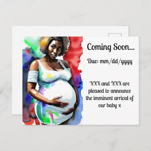 Zwangerschap Aankondiging (Voorkant / Achterkant)