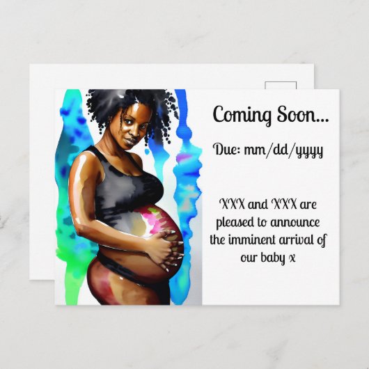 Zwangerschap Aankondiging (Voorkant / Achterkant)