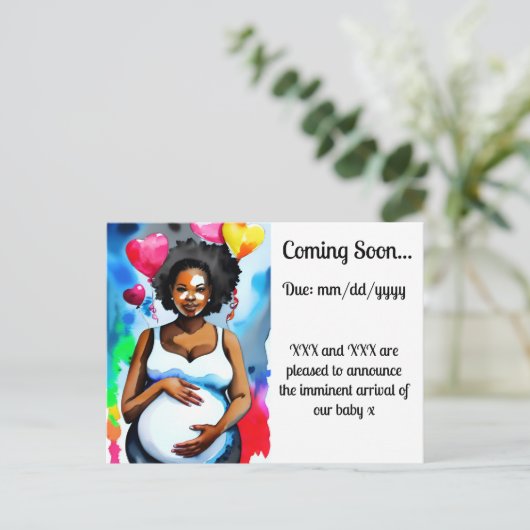 Zwangerschap Aankondiging (Staand voorkant)
