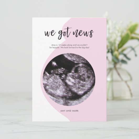 Zwangerschap Aankondiging (Staand voorkant)