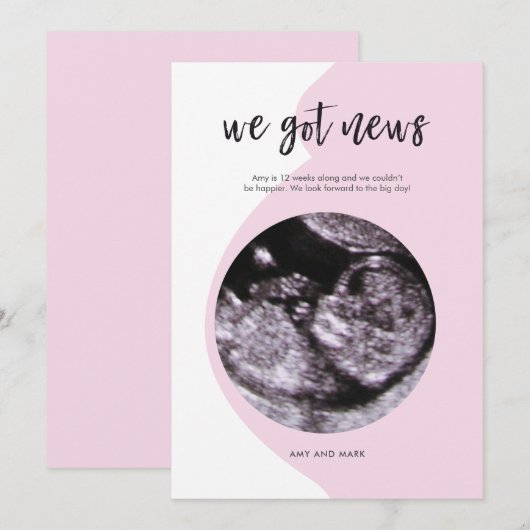 Zwangerschap Aankondiging (Voorkant / Achterkant)