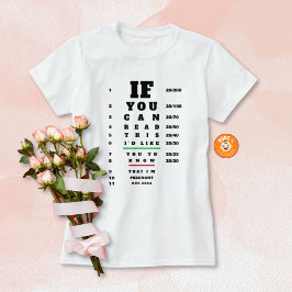Zwangerschap Aankondiging aan Family Eye Chart The T-shirt