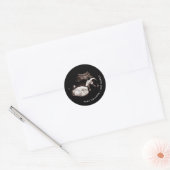 Zwangerschap Aankondiging Baby Sonogram Foto Ronde Sticker (Envelop)