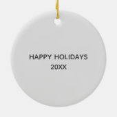 Zwangerschap Aankondiging Baby Sonogram Holiday Keramisch Ornament (Achterkant)