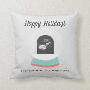 Zwangerschap Aankondiging Baby Sonogram SneeuwWere Kussen