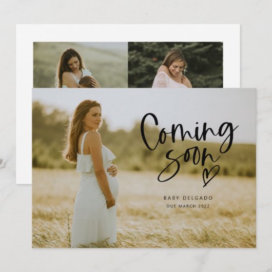 Zwangerschap Aankondiging | Binnenkort binnenkomen (Voorkant / Achterkant)