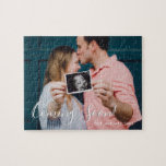 Zwangerschap Aankondiging binnenkort te verschijne Legpuzzel<br><div class="desc">Een leuke manier om aan te kondigen dat je een beetje onderweg bent. Stuur je familie en vrienden in de post en geef ze een mooie verrassing.</div>