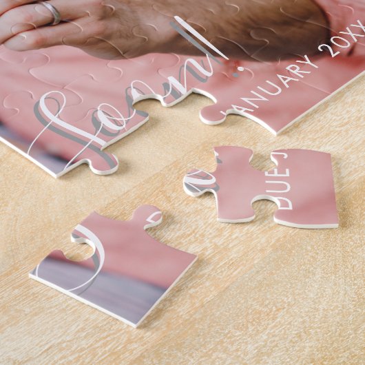 Zwangerschap Aankondiging binnenkort te verschijne Legpuzzel (Zijkant)