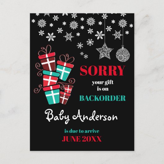 Zwangerschap Aankondiging Briefkaart (Voorkant)