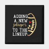 Zwangerschap Aankondiging Football Thanksgiving He Magneet (Voorkant)